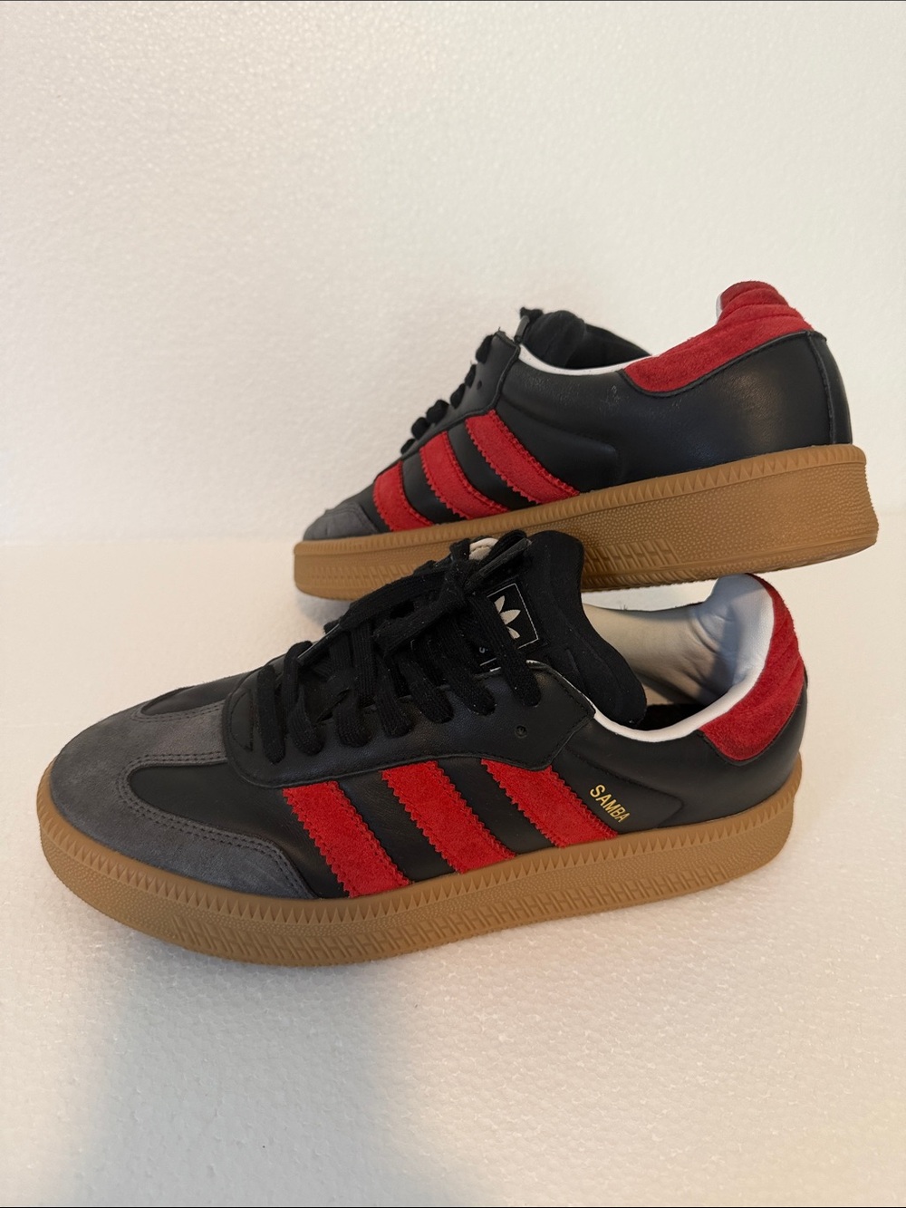 Adidas Men's Samba XLG Black Better Scarlet Gum - Size 8